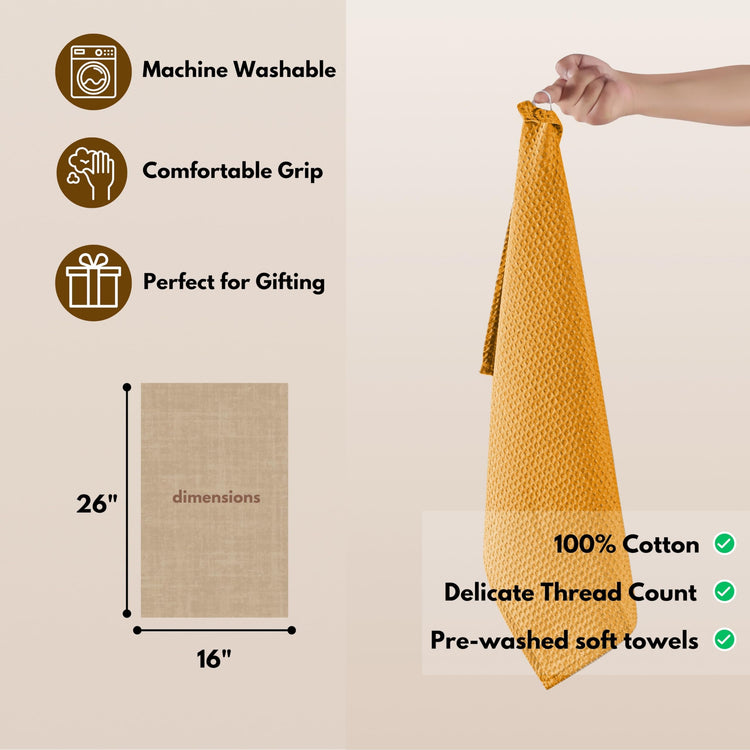 Cotton Kitchen Towel with Hanging Loop 16x26 inches (4 Count)