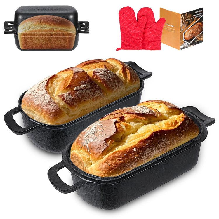 10x5 Cast Iron Loaf Pan with Lid