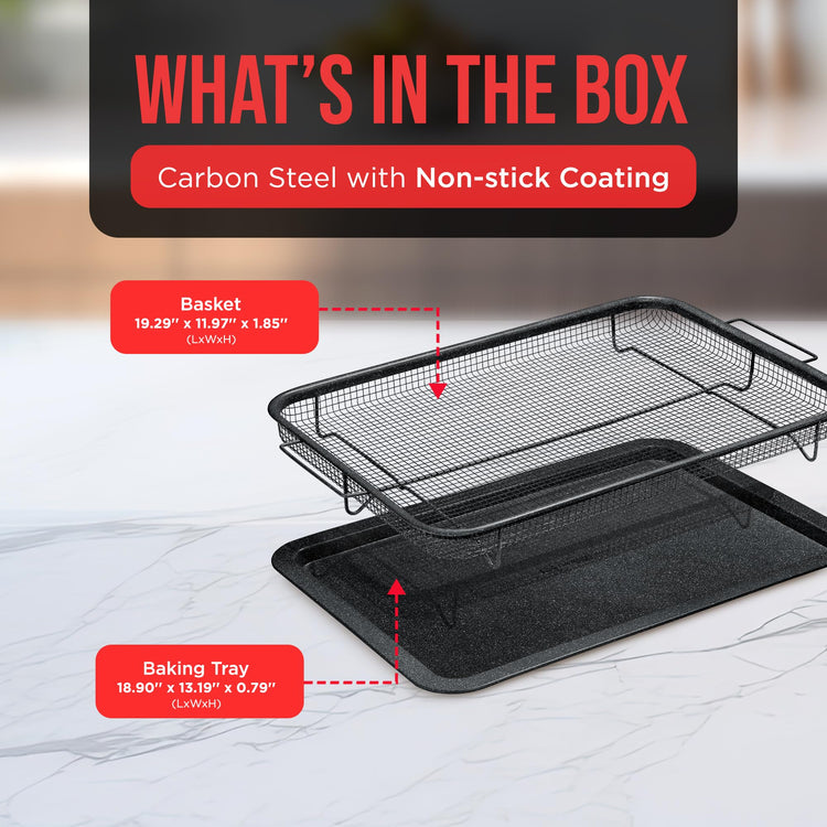 Crisper Tray Gray marble Coating (2 Count)