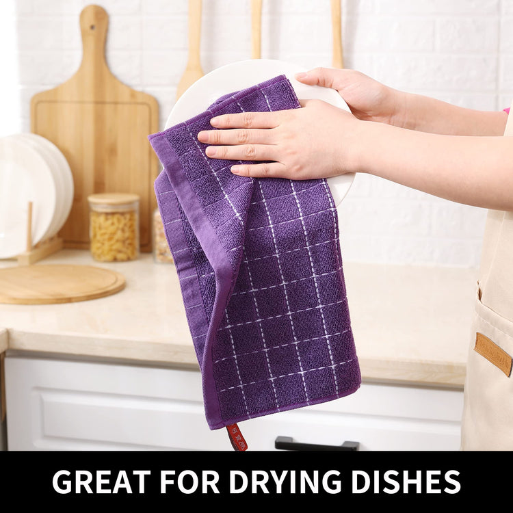 100% Cotton Terry Kitchen Dish Cloths (6 Count)