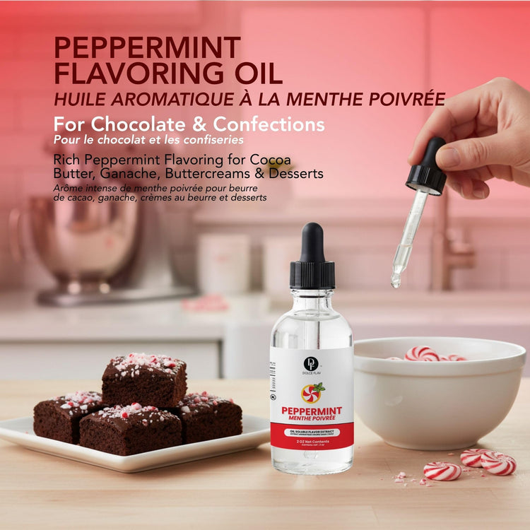 Natural Peppermint Extract Oil Soluble Flavoring for Candy & Baking (2 Fl Oz)