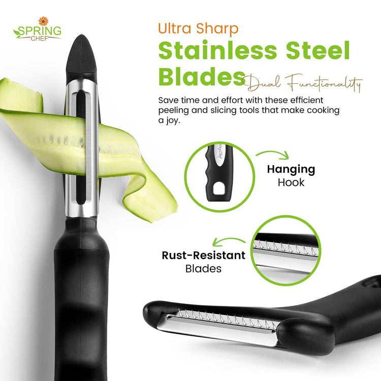 Swivel Potato Peeler & Julienne Vegetable Peeler w (2 Count)