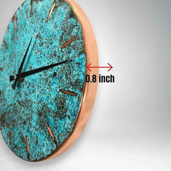 Handmade Copper Wall Clock Artisan Touch in Every Piece - Tree of Time Wall Decor Clock for Living Room, Office, Kitchen & Bedroom (Pure Copper, 11)
