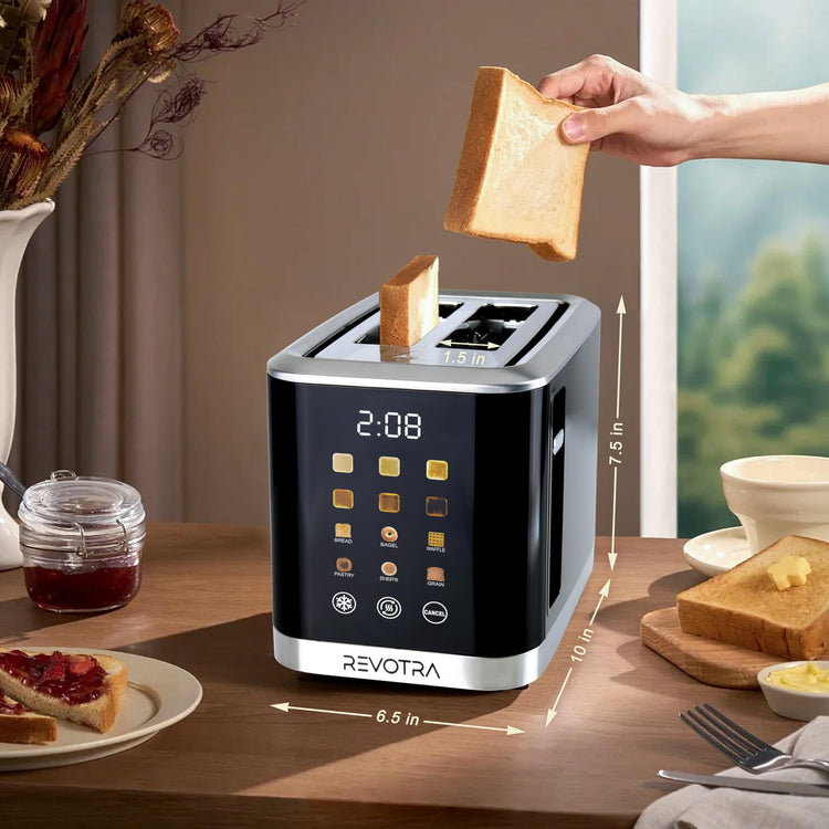 2 Slice Toaster Stainless Steel with LED Display