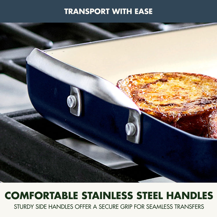 18" x 11" Double Burner Griddle Pan