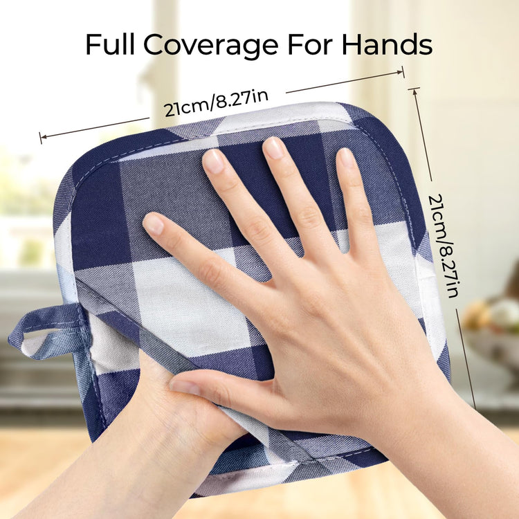 Cotton Pot Holders for Kitchen Heat Resistant Potholder (2 Count)