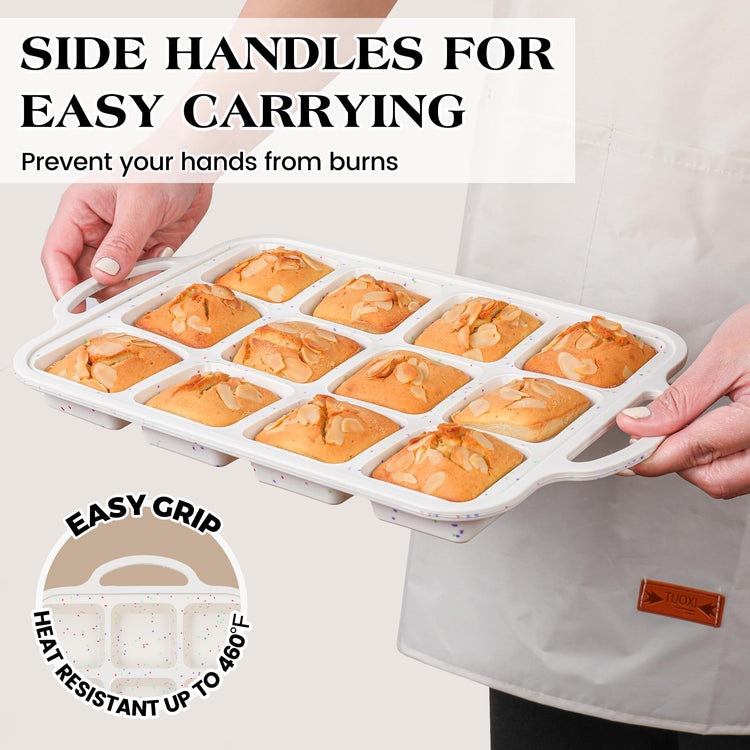 Mini Individual Square Brownie Pan with Dividers (2 Count)