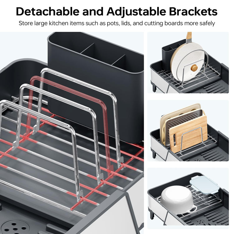 Expandable Dish Drying Rack for Kitchen Counter