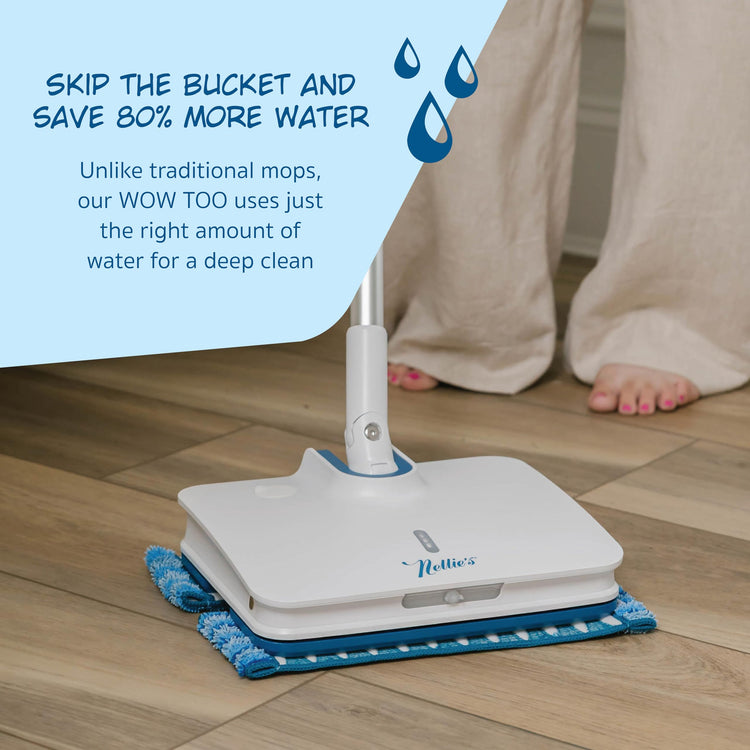 Wow Too Cordless Electric Spray Mop with LED Light & Scrub Pads