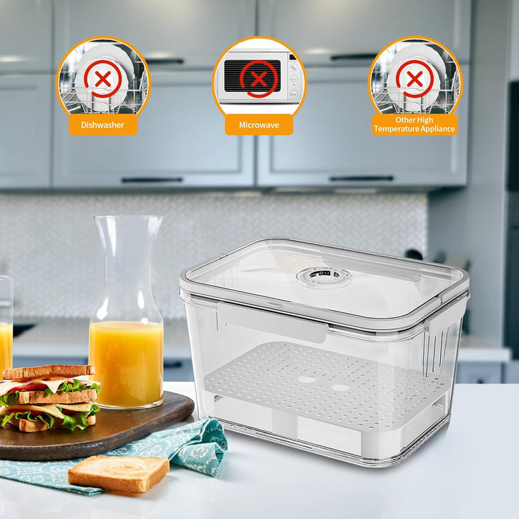 Portable Bread Box with Handles and Time Recording, Bread Storage Container for Kitchen Countertop, Breadbox Organizer Holder for Homemade Bread, Loaf Bread Keeper, Airtight Food Container Bin