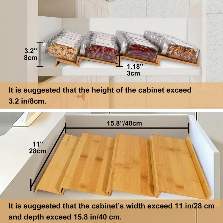 Spice Drawer Organizer with 24 Spice Jars