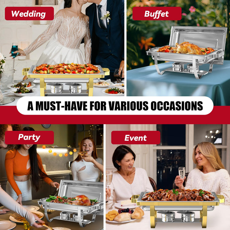Rectangular Chafing Dish Buffet Sets of 2