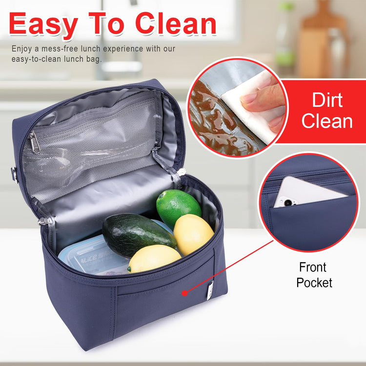 NOL 8L Insulated Lunch Bags for Women Cooler Bag Lightweight Nylon Waterproof Lunch Box For Work