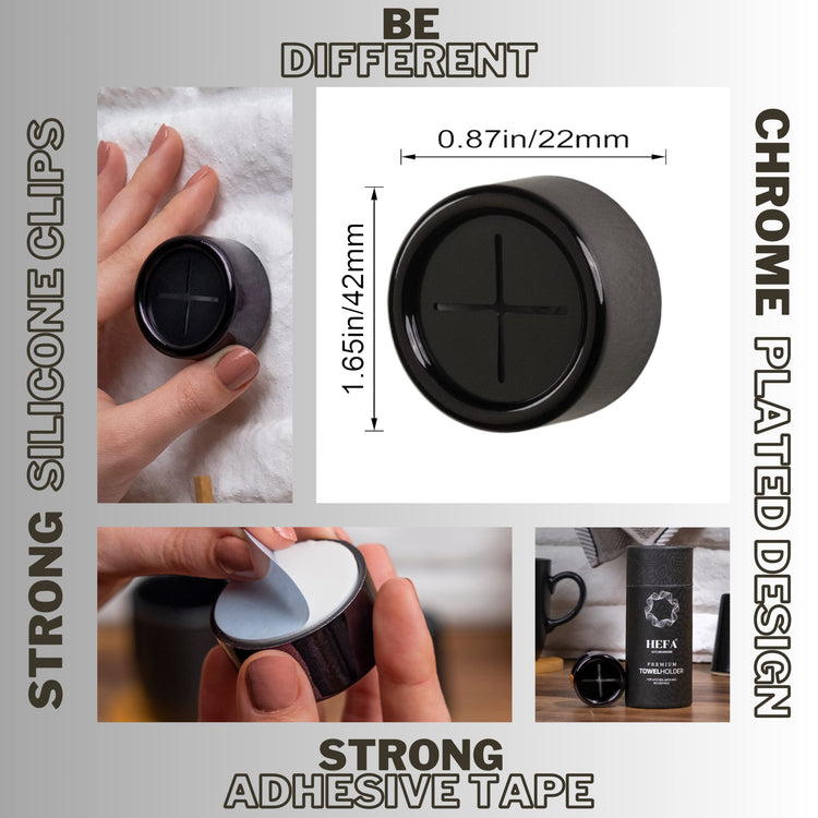 Self Adhesive Dish Towel Holder Hooks (4 Count)