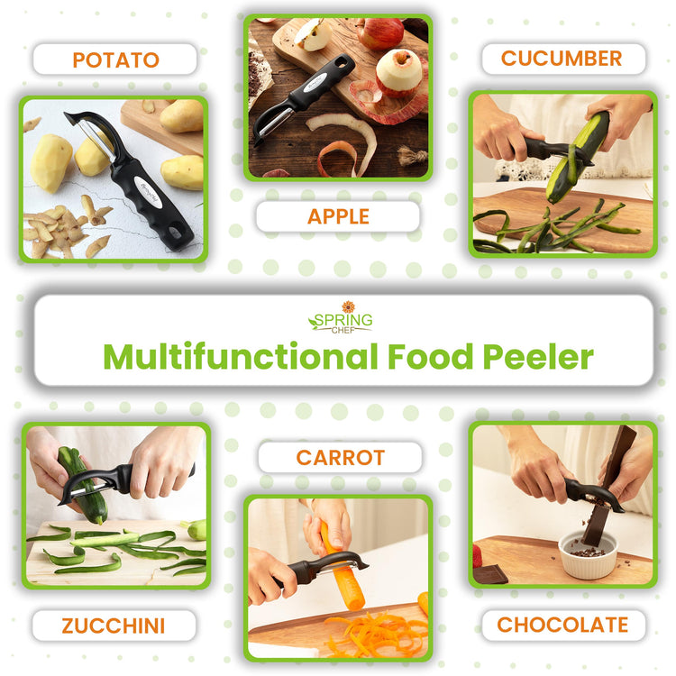 Stainless Steel Potato Masher & Durable Vegetable Peeler Set