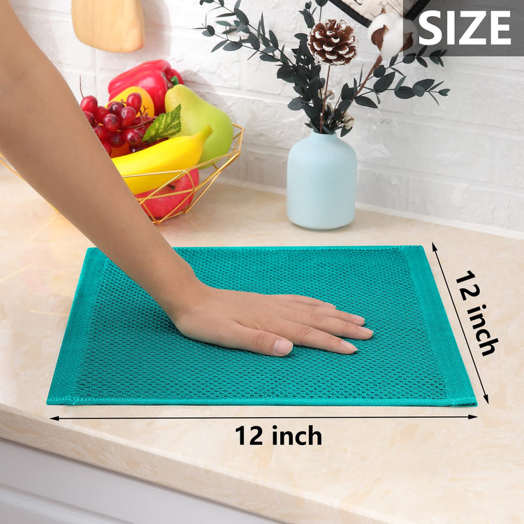 100% Cotton Waffle Weave Kitchen Dish Cloths 6 (6 Count)