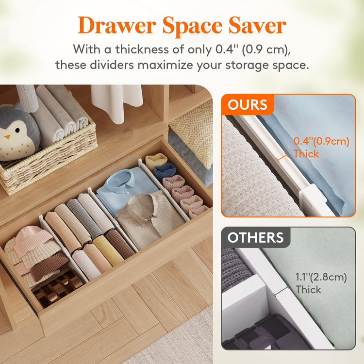 12 Pack 4" High Drawer Dividers (12 Count)