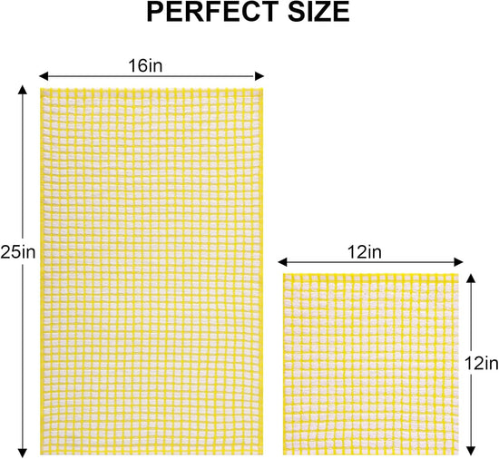 Kitinjoy Cotton 12 Pack Kitchen Towels and Dishcloths Sets, 16 x 25 Inch & 12 X 12 Inch Dish Towels Bulk, Super Soft and Absorbent Hand Towels for Kitchen Drying, Yellow - Nestoria