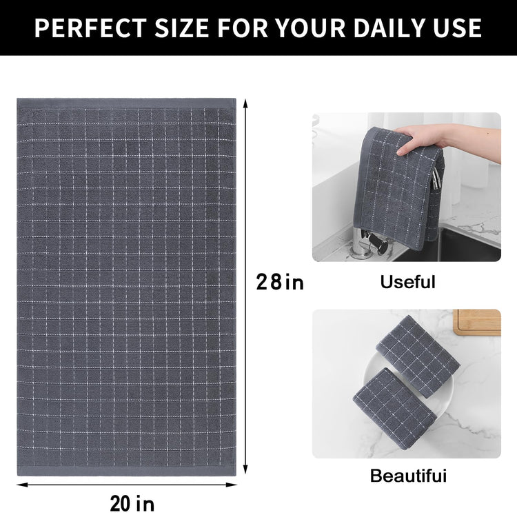 100% Cotton Terry Kitchen Towels (4 Count)