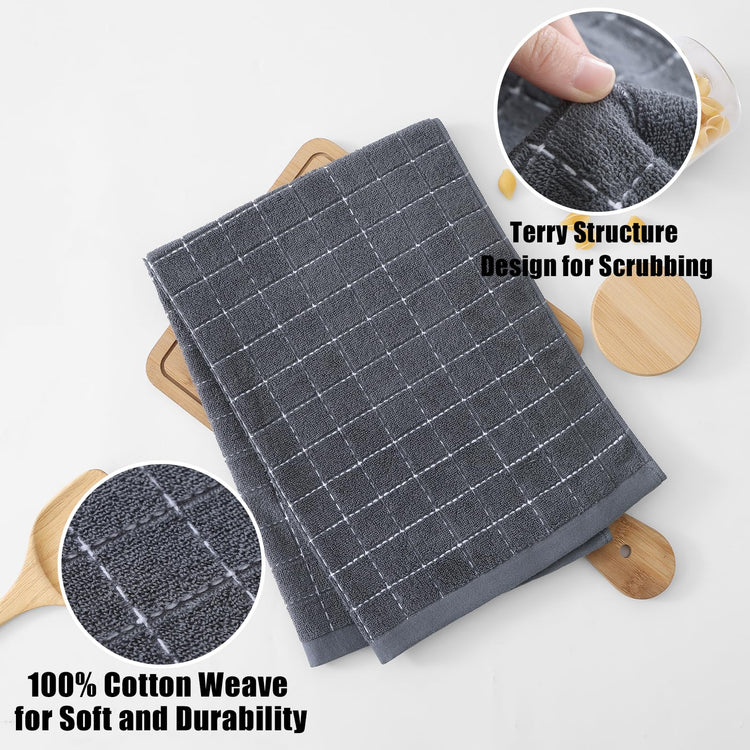 100% Cotton Terry Kitchen Towels (4 Count)