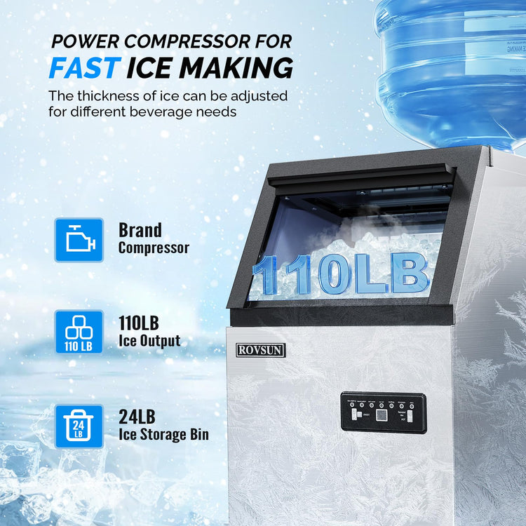 Stainless Steel Commercial Ice Maker Machine