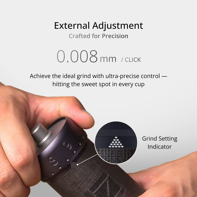 J Ultra Manual Coffee Grinder Iron Gray