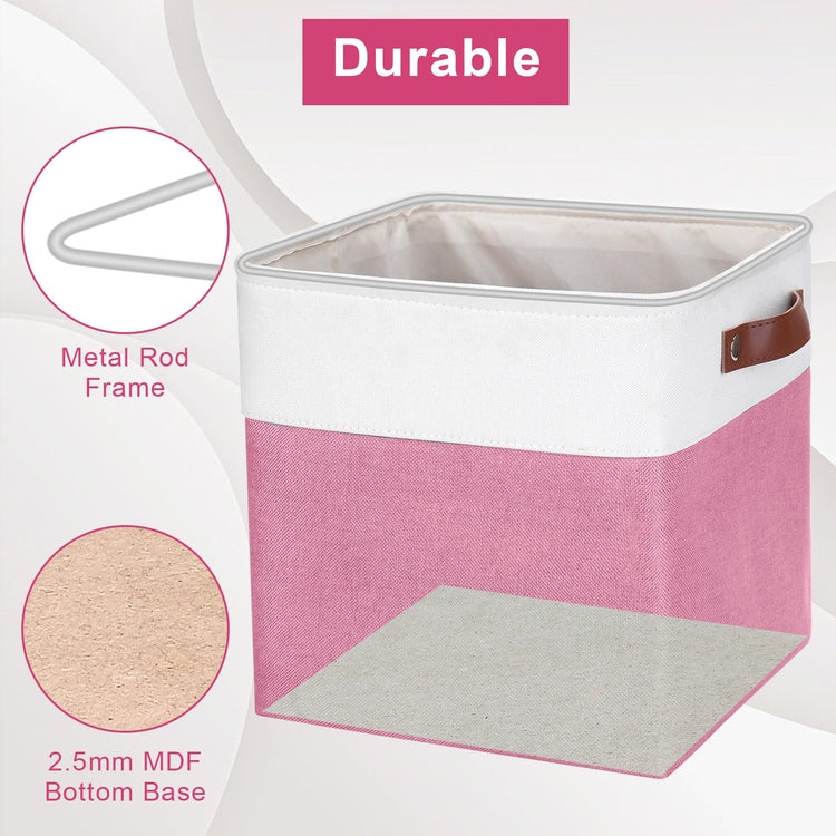 Collapsible Fabric Storage Cubes 11x11 Cube Storage Bins (4 Count)