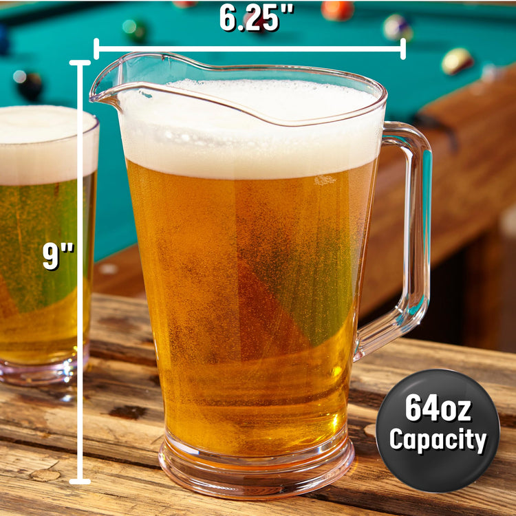 64oz Bistro Clear Pitcher (2 Count)