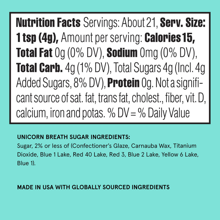 Unicorn Breath Fancy Sugar 1 Pack (4.6 Ounce)