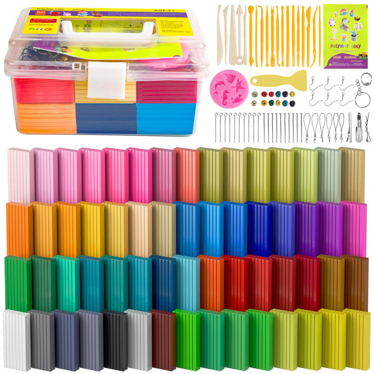60 Colors Oven Bake Clay Kit