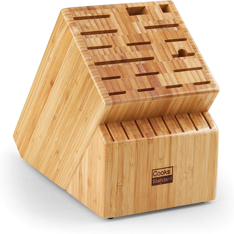 Classic Bamboo Cutlery Block Holder without Knives (25 Count)