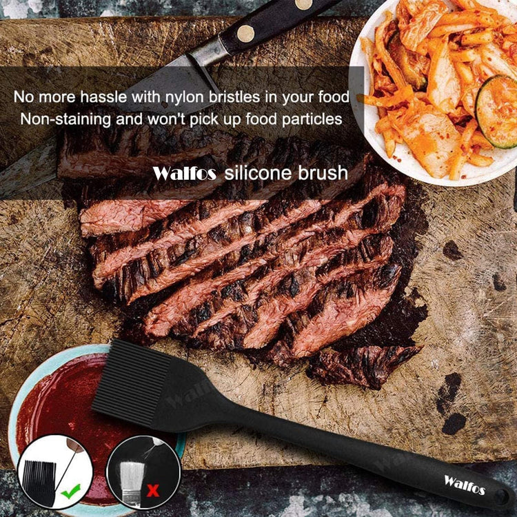 600°F Heat Resistant Silicone Basting Brushes BPA Free Pastry Brush (2 Count)