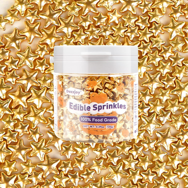 Edible Gold Star Sprinkles