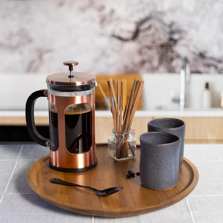 Acacia Wood Lazy Susan Organizer Kitchen Turntable for Cabinet