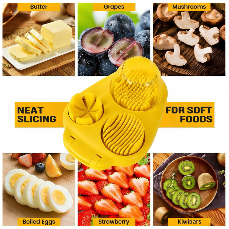 3-In-1 Egg Slicer, Yellow