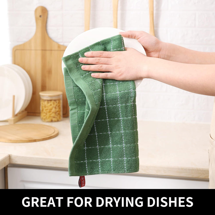 100% Cotton Terry Kitchen Dish Cloths (8 Count)