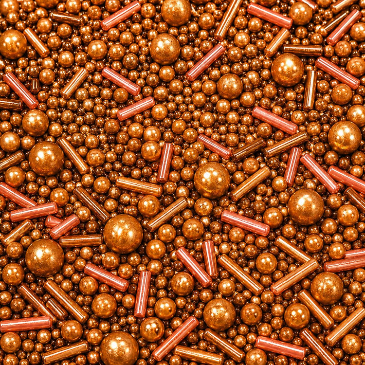 Fusion Rose Gold Metallic Sprinkles Mix (4.2 Ounce)