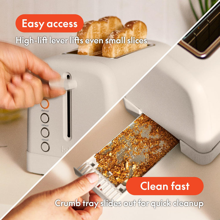 2 Slice Toaster with Extra Wide Slots and 6