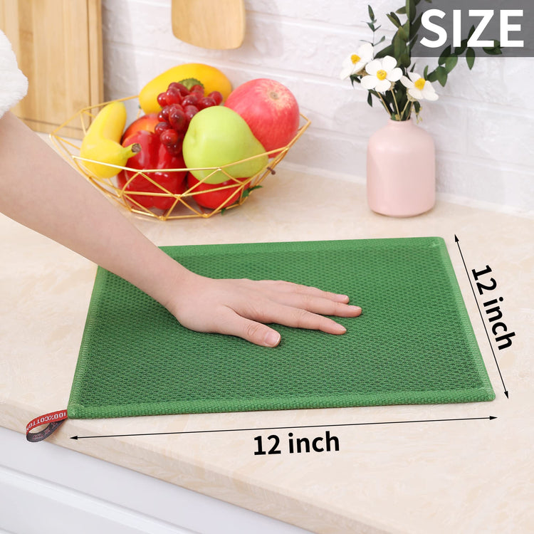 100% Cotton Waffle Weave Kitchen Dish Cloths 6 (6 Count)