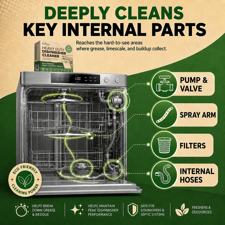 Heavy Duty Dishwasher Cleaner & Deodorizer (12 Count)