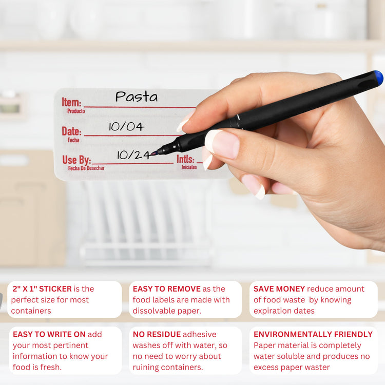 2x1 Dissolvable Food Labels