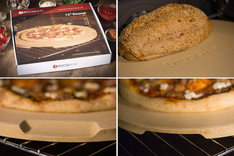 Pizza Stone 15" Round Pizza Stone for Oven Grill BBQ
