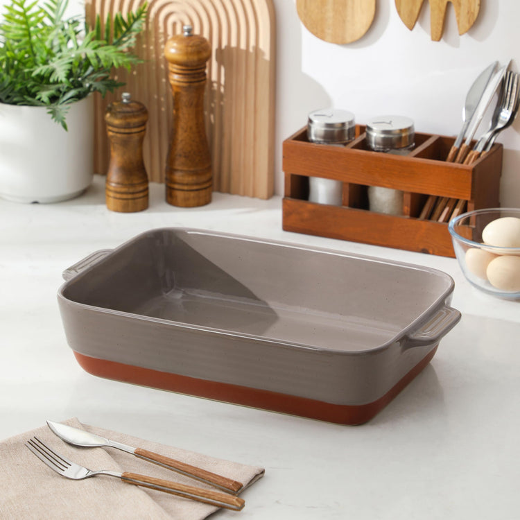 Large 9x13 Ceramic Baking Dish with Handles