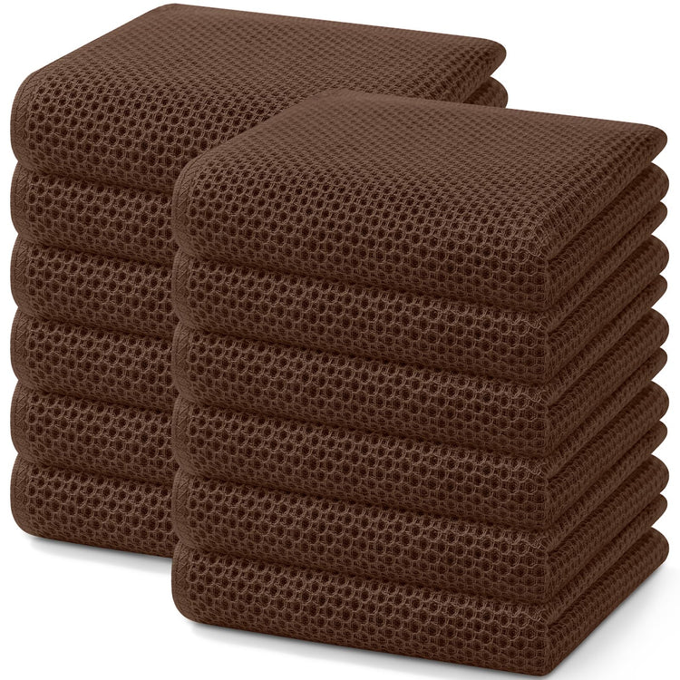 100% Cotton Waffle Weave Kitchen Dish Towels 12 (12 Count)