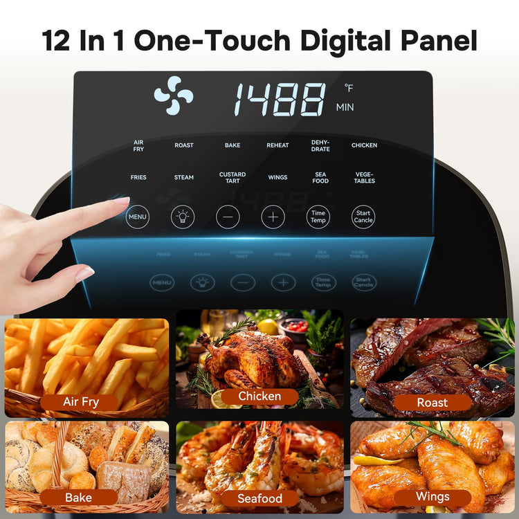 Air Fryer 6.34 QT Digital Airfryer with Visible Window