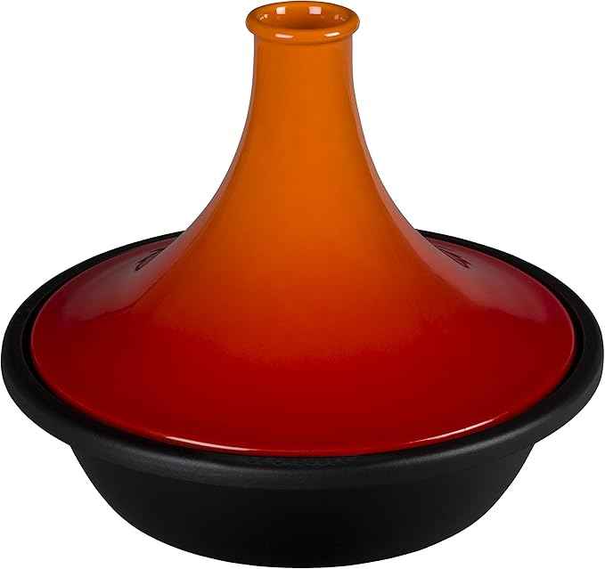 Le Creuset of America Enameled Cast Iron Moroccan Tagine, 4 3/4-Quart, Flame