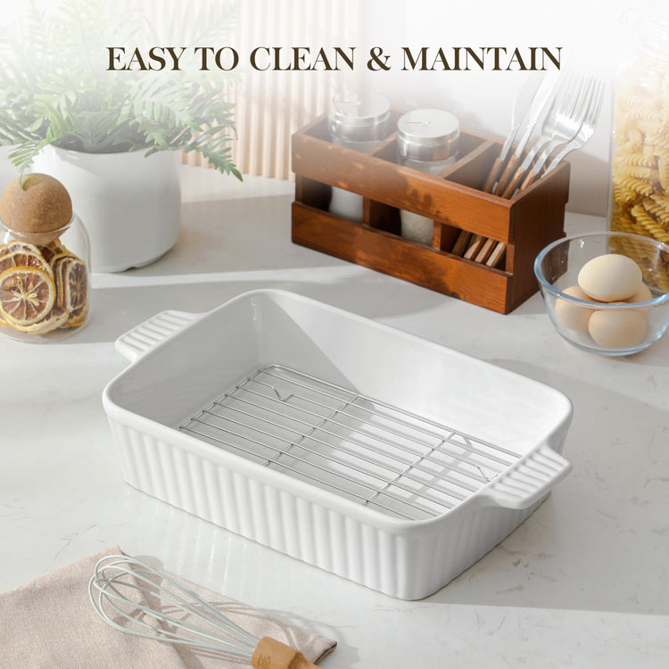 4.4 QT Baking Dishes with Rack