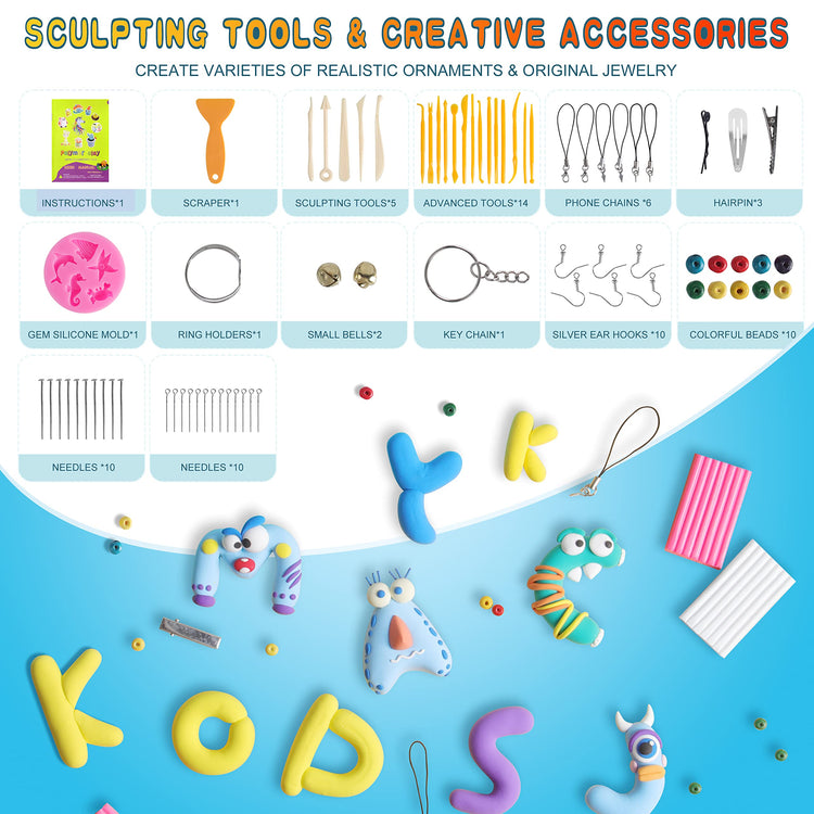 60 Colors Oven Bake Clay Kit