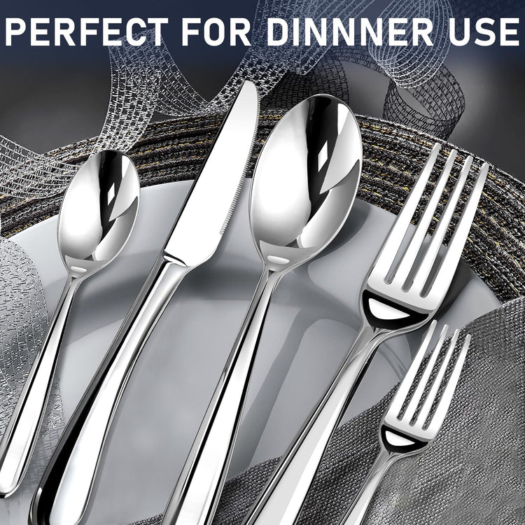 Heavy Duty Silverware Set for 6 (30 Count)