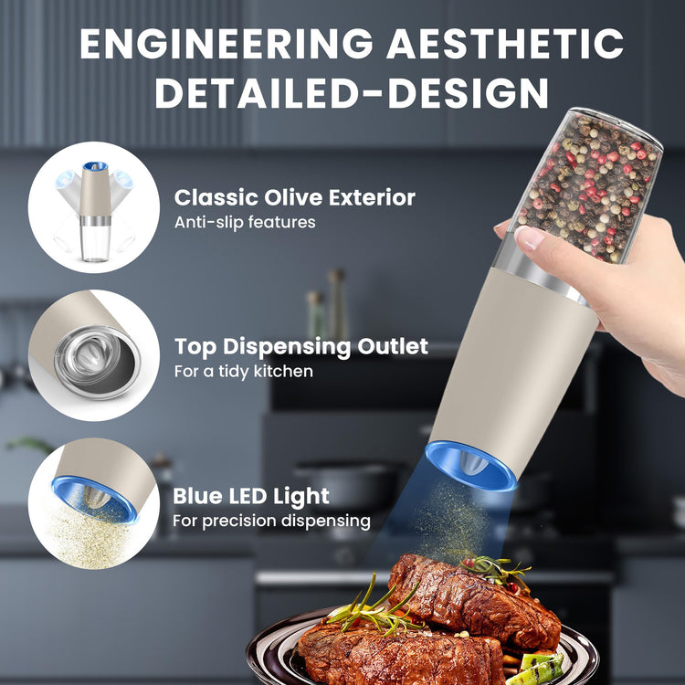 Battery Operated Salt And Pepper Grinder Set (2 Count)